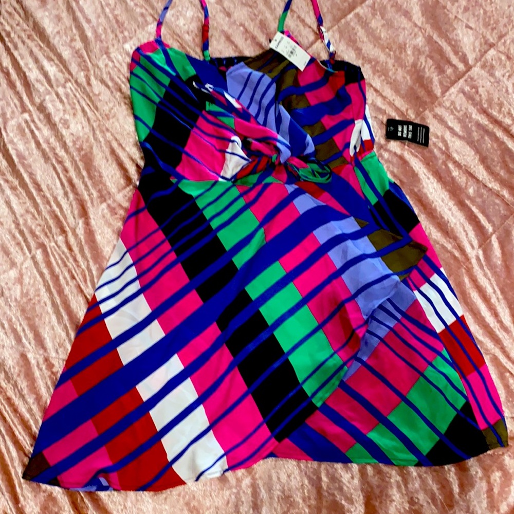 Multi colored wrap dress